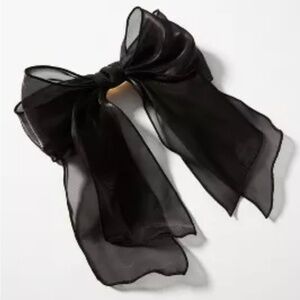 NWOT Exclusive Anthropologie Bow Barrette - Black